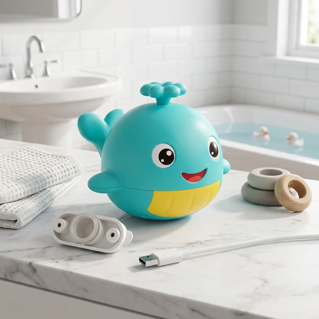 Light-Up Whale Bath Toy for Kids