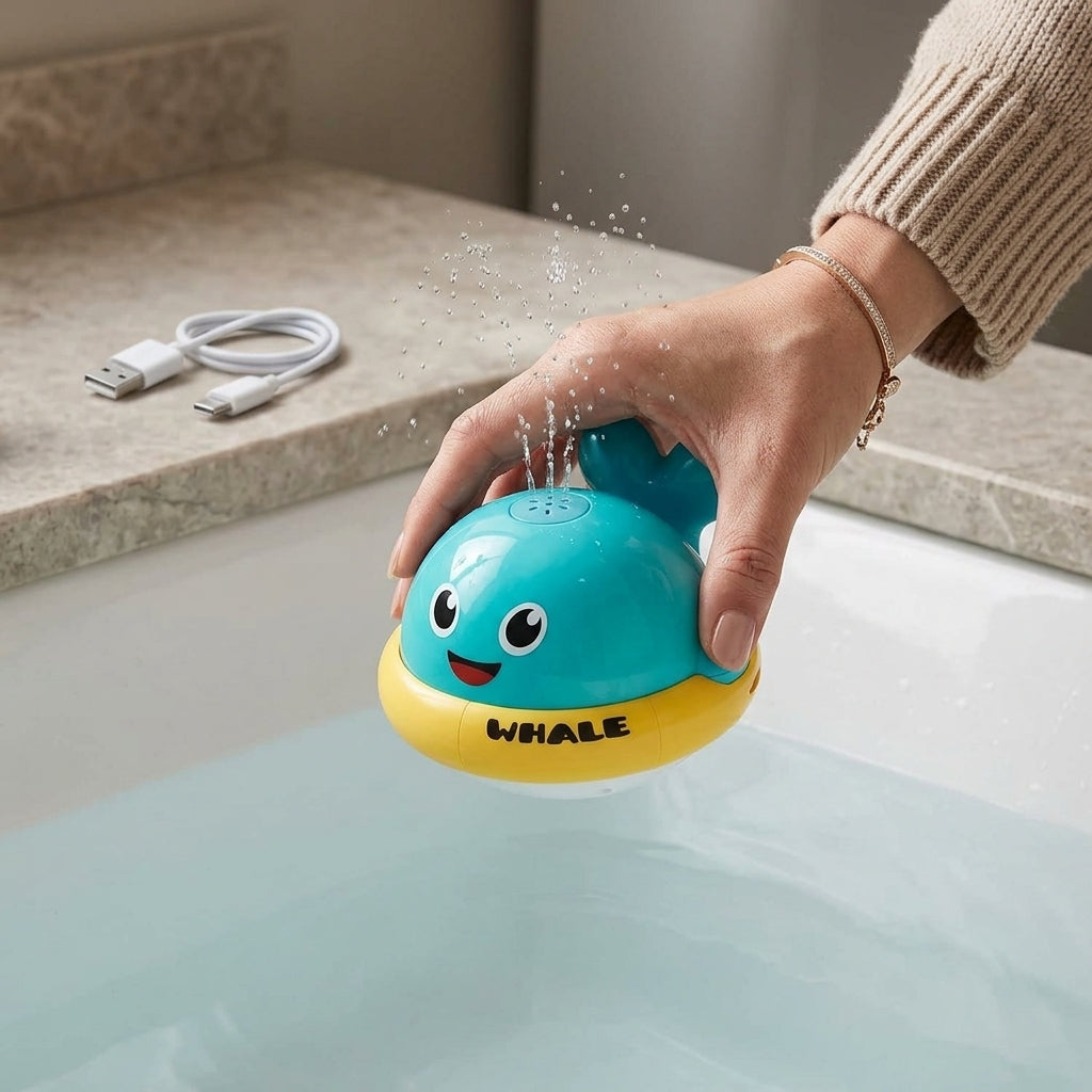 Light-Up Whale Bath Toy for Kids